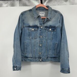 Old Navy VTG Inspired Streetwear Western Y2K Preppy Light Blue Jean Jacket SzM